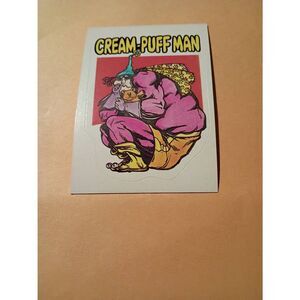 1983 General Mills Zero Hero Trading Card Sticker Vintage #59 Cream Puff Man